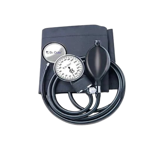 Aneroid Sphygmomanometer BP Apparatus with Stethoscope from Dr. Odin, Large Adult Cuff