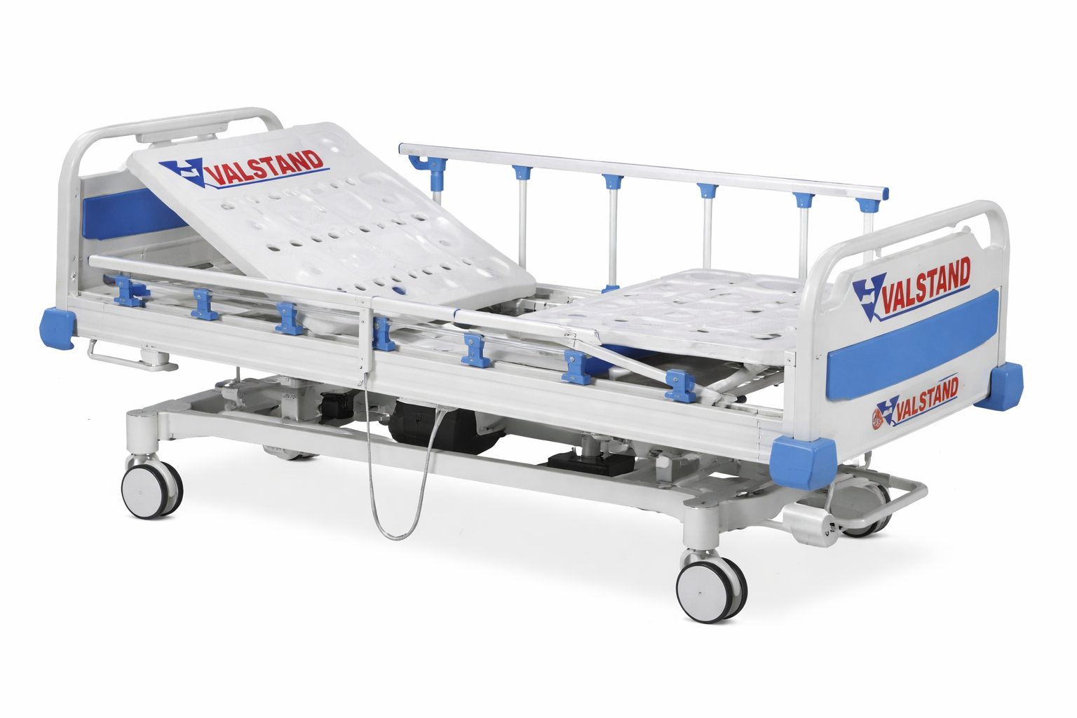 Electric ICU Bed with Collapsible Side Railings 5 Function